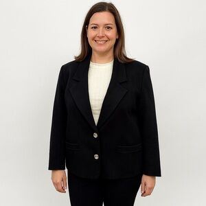 BLEYLE Black Blazer Size Small Petite